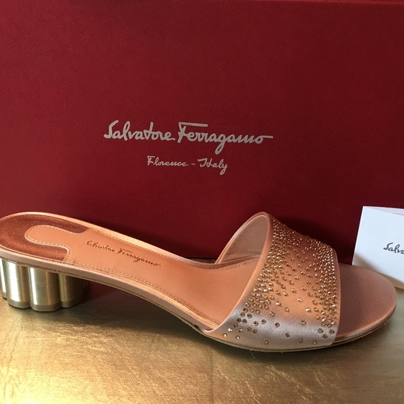 Salvatore Ferragamo Shoes - Salvatore Ferragamo Studded Mules Sandals NIB!